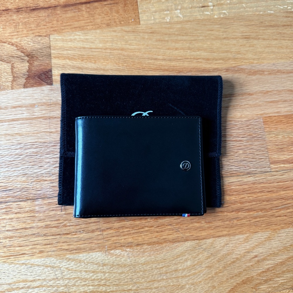 S.T. Dupont black leather bifold jacket